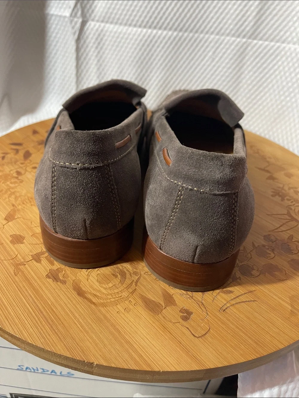 Johnston & Murphy Danbury Grey Suede Tassel Loafers size 11 1/2